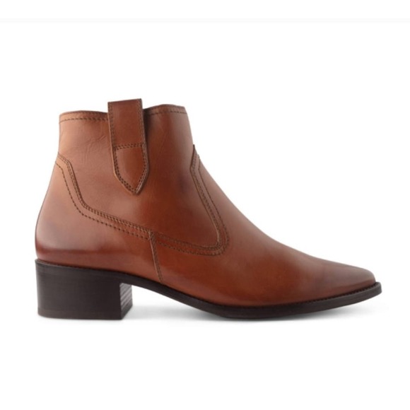 Paul Green Brown Pointed Toe Niche Booties Boots - Picture 1 of 7